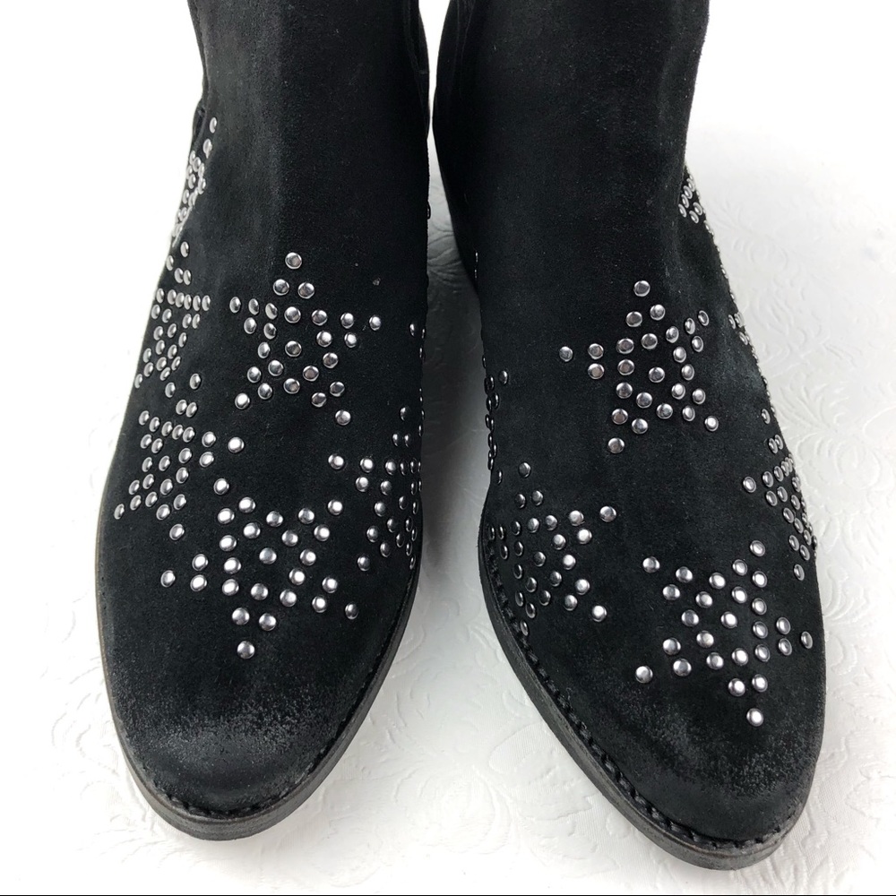 DIBA Other Wise ankle boots 7.5 black suede studs - Picture 3 of 7